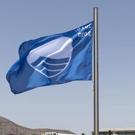 A Blue Flag.