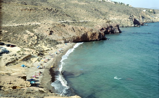 A beach in Mazarron.