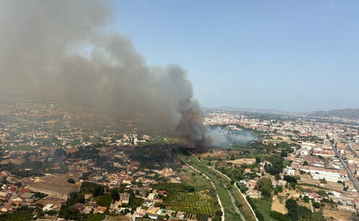 Smoke from fire impeding visibility