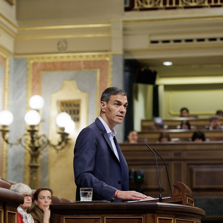 Spanish Prime Minister Pedro Sanchez in Congress