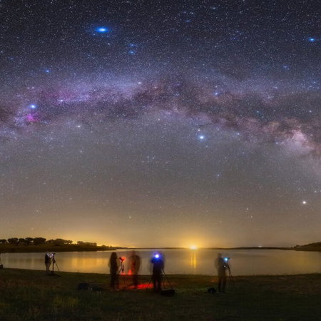 Sky at night over Alqueva region.