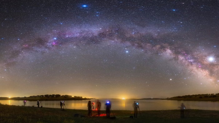 Sky at night over Alqueva region.