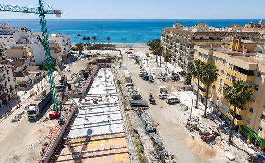 Estepona boulevard works.