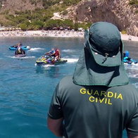 Guardia Civil catch jet ski riders.