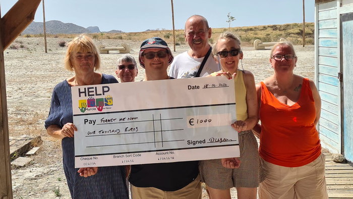 The presentation of the cheque.