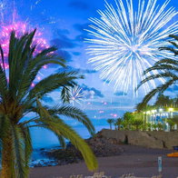 Beach fireworks