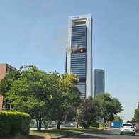 Torre Moeve inferno in Madrid.
