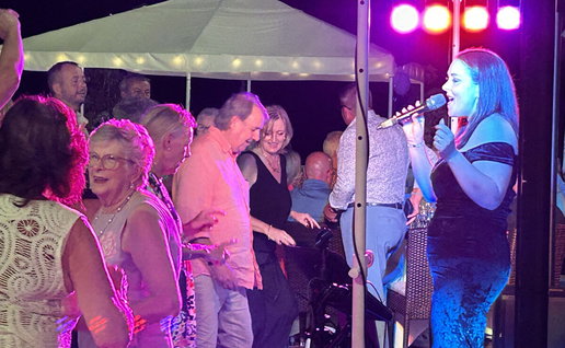 Laura Carter gets everyone on the dancefoor.