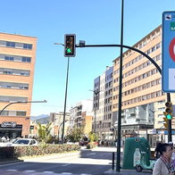 Entering Malaga's low-emissions zone.