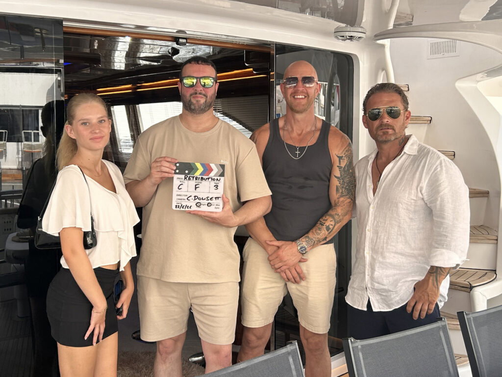 Manchester actor Matt Nuttall unleashes sweary chaos on Puerto Banus yacht for new action thriller Retribution