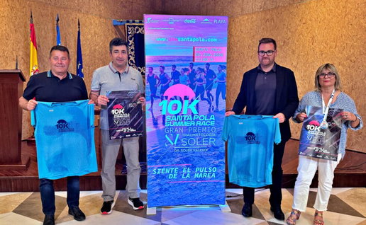 Santa Pola Councillors presenting the 10K night race.
