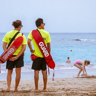Lifeguards on beach
