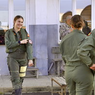 Princess Leonor at the joint flight.