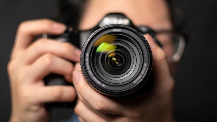 Photographer up close