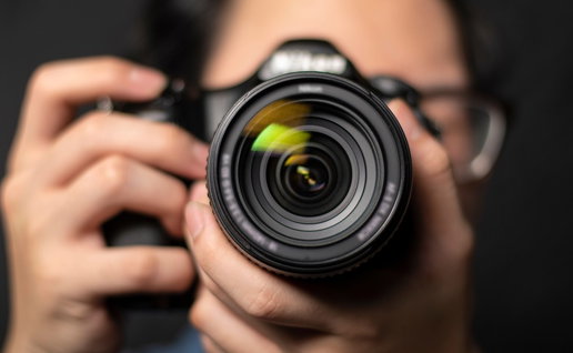 Photographer up close