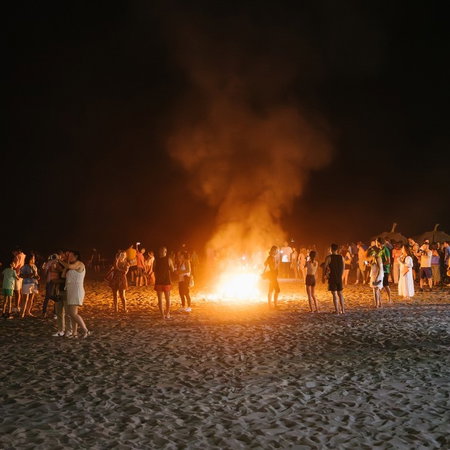 San Juan beach bonfire spain