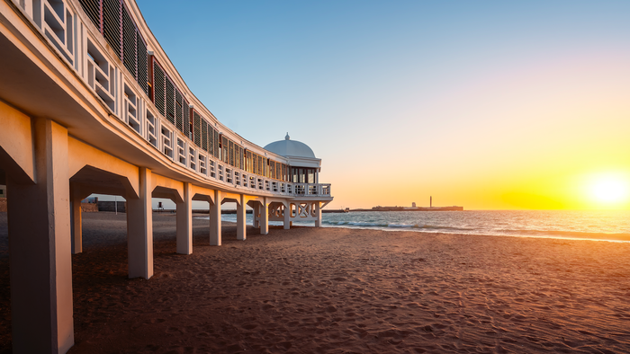 Sunrise over a beach in Spain