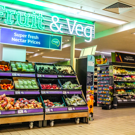 Fruit and Veg section in a Supermarket