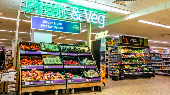 Fruit and Veg section in a Supermarket