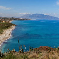 Overhead view of the Island of Sicily