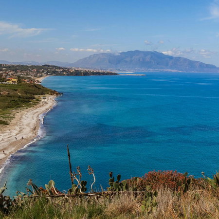 Overhead view of the Island of Sicily