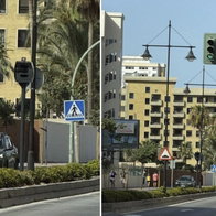 Avenida de las Gaviotas with speed cameras.