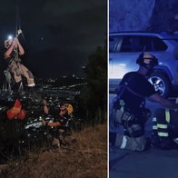 Crews running drill in the dead of night.