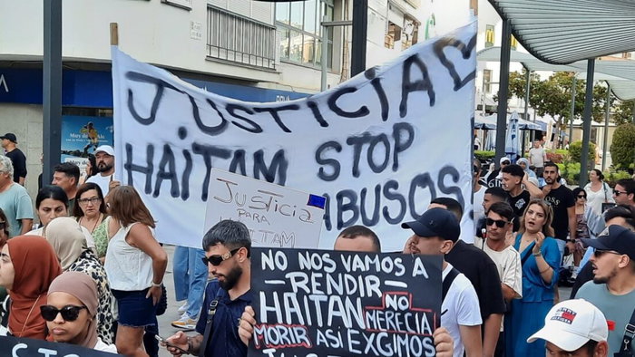 Justice for Haitam rally in Torremolinos.