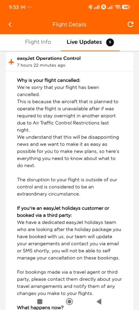 Message from easyJet.