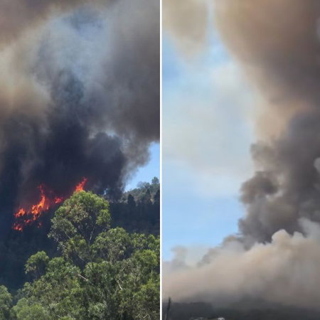 Wildfire in Padron, Galicia