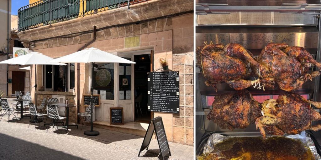 French-inspired home cooking and rotisserie chicken in the heart of Alaró