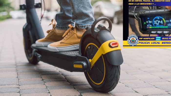 High-speed e-scooter chase in benidorm