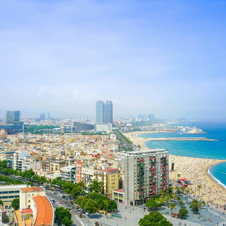 Barcelona in the summer.