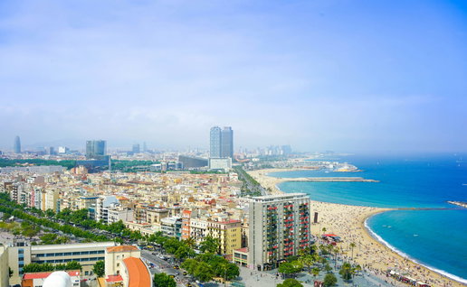 Barcelona in the summer.