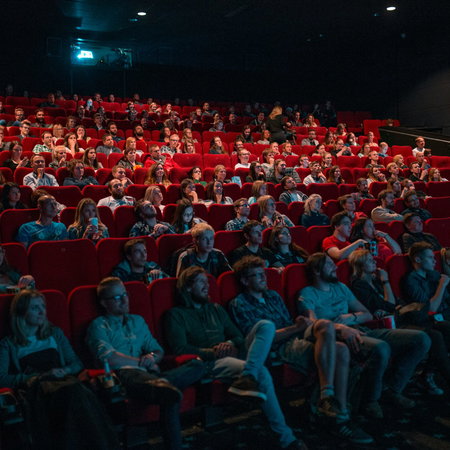 A full cinema.