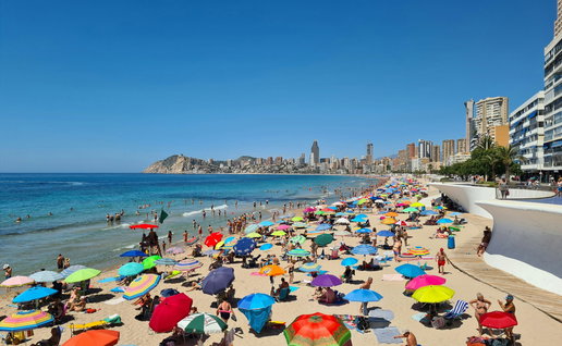 A Benidorm beach.
