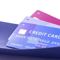 Close-up of credit cards, illustrating revolving credit products and consumer borrowing.