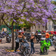 Motorcyclists in Nerja, Spain
