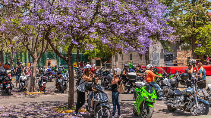 Motorcyclists in Nerja, Spain