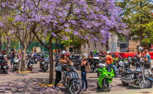 Motorcyclists in Nerja, Spain