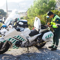 Guardia Civil officer and motorbike