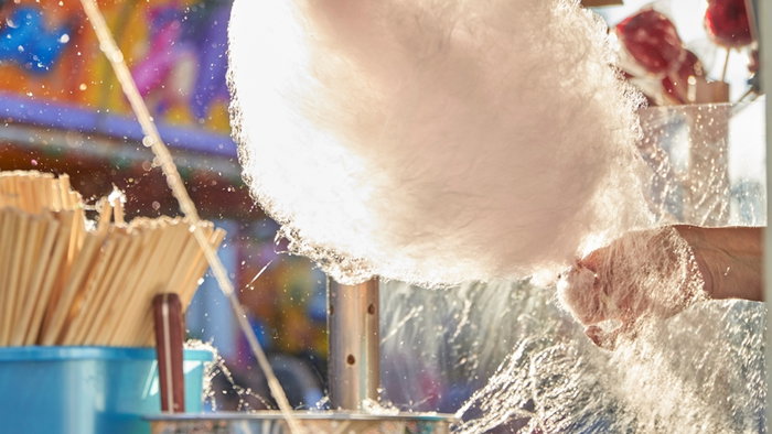 Cotton candy, the same as Tayto's new crips flavour