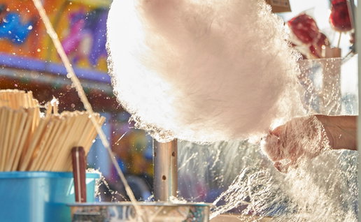 Cotton candy, the same as Tayto's new crips flavour