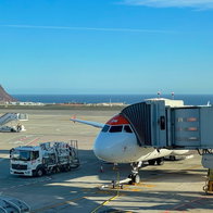 Gatwick to Tenerife Sur flight arrives.