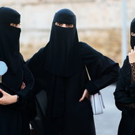 Women wearing burqas