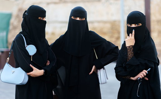 Women wearing burqas