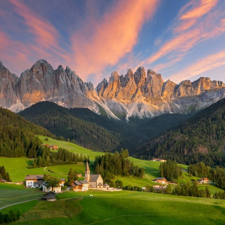 Famous Dolomites mountains, Italy, Europe
