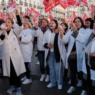 Doctors protesting in Spain