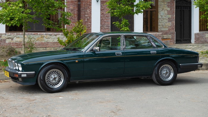 Jaguar XJ Sovereign car on the city street
