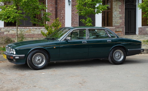Jaguar XJ Sovereign car on the city street